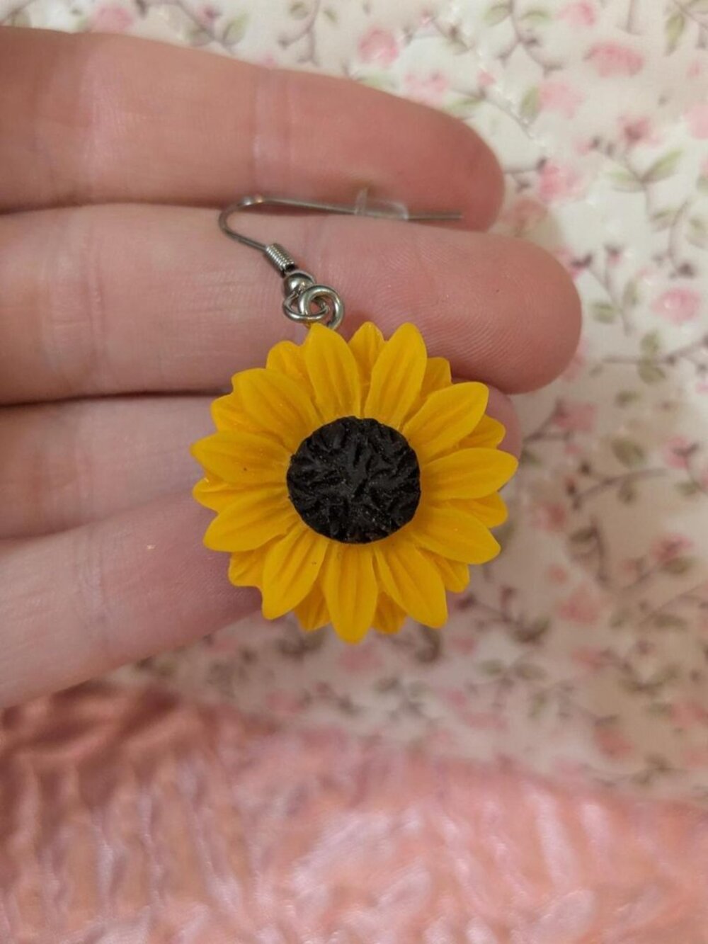 handmade sunflower earrings